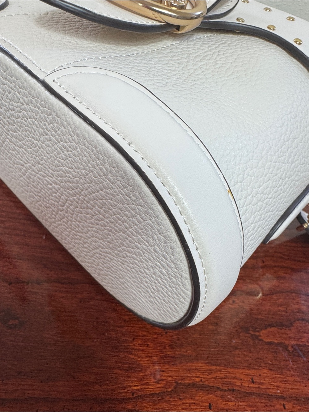 Coach Georgie Kay  Elegant Chalk Cream Leather Top Handle Purse. - Picture 10 of 14